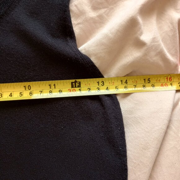 Etcetera Cashmere Blend Y2K Minimalist Goth Black Knit Tank - Picture 3 of 5